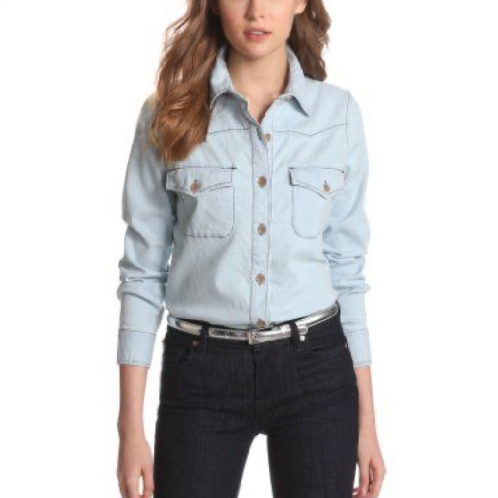 BCBGeneration denim button down shirt